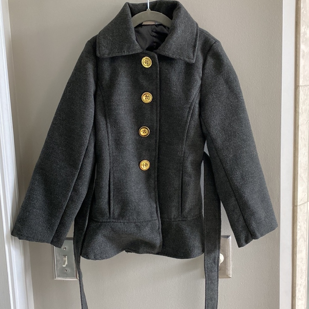 Gray Girls Dress Coat